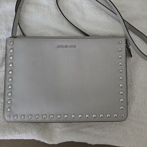 Michael Kors Silver Studded Crossbody Bag